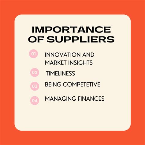 why suppliers are important to the company